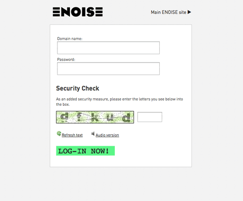 Domain manager standalone log in page